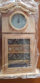 orologio con portachiavi legno