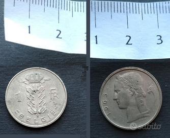 BELGIO 1 Franco 1965 - Francs pre euro