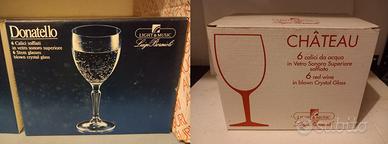 Bicchieri e calici Bormioli nuovi, 1-2-3€ al pacco