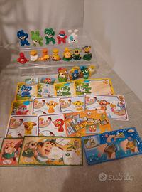 Lotto sorpresine kinder coniglietti scimmiette 