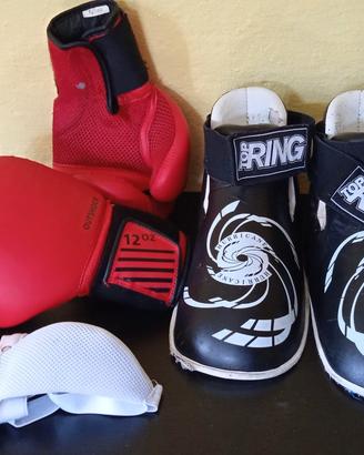 Set guantoni e protezioni boxe