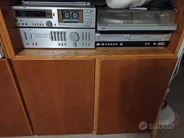 impianto stereo anni 80 completo di casse jc