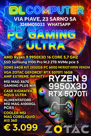 PC Ryzen 950X3D Msi X670  32 GB SSD 2 TB 5070ti