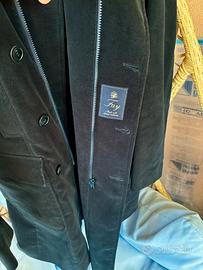 Cappotto FAY trench uomo velluto blu