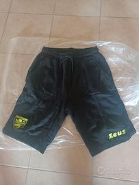 Bermuda staff tecnico, da passeggio, nero e fluo,