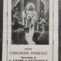 Santino della Comunione pasquale dell'anno 1926