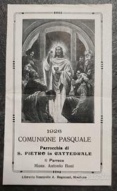 Santino della Comunione pasquale dell'anno 1926