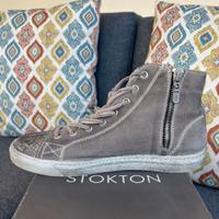 Scarpe donna sneaker suede fango pitone n38