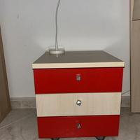 Letto contenitore + secondo letto + comodino