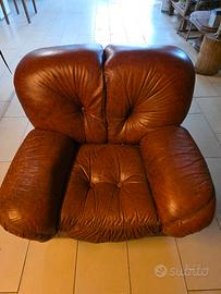 Poltrona in vera pelle