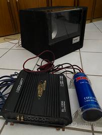 Subwoofer Novex + amplificatore + condesatore