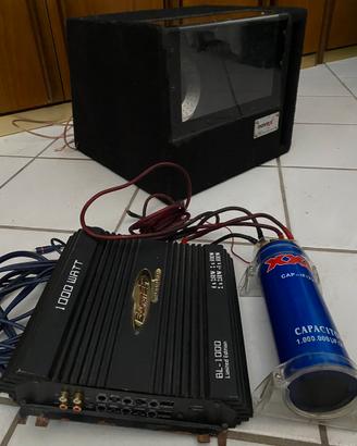 Subwoofer Novex + amplificatore + condesatore