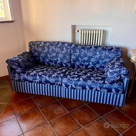 Divano Letto 2 Posti Sfoderabile Blu – 190 cm