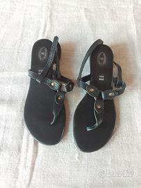 Sandali neri cuoieria fiorentina n. 39