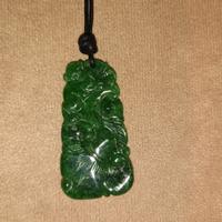 ciondolo giada verde con scimmia