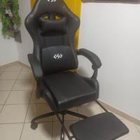 NUOVO Sedia Gaming Ergonomica Ufficio con Poggiapi