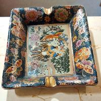 Posacenere Satsuma vintage anni '60 dipinto a mano