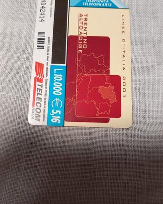 carta telefonica rara Alto Adige