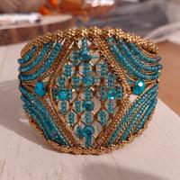 Bracciale col oro e turchese