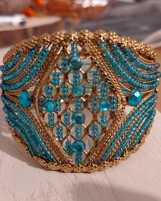 Bracciale col oro e turchese