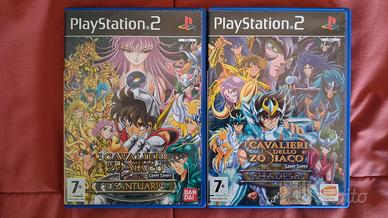 PS2 due giochi Saint Seiya Cavalieri dello Zodiaco
