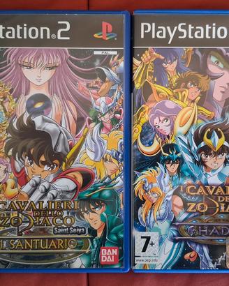 PS2 due giochi Saint Seiya Cavalieri dello Zodiaco
