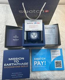 Omega x Swatch Earthphase Moonshine Gold