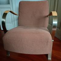 Poltrona Insa in metallo e tessuto