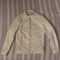 Giubbotto di pelle bianco