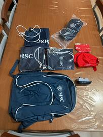 Set zaino MSC e accessori