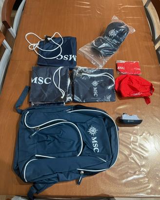 Set zaino MSC e accessori