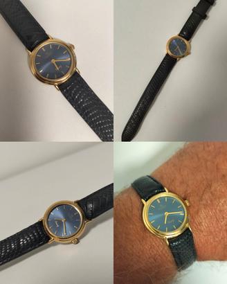 Aldex orologio Vintage dorato quadrante blu