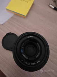 Obbiettivo Panasonic Lumix 25mm 1.7