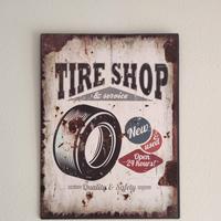 Targa vintage con stampa retro