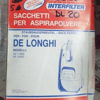 5 SACCHETTI ASPIRAPOLVERE DE LONGHI XS 1100D 1200D