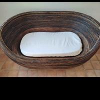 Divano 2 posti legno intrecciato 