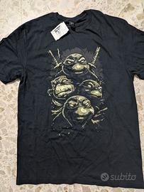 T-shirt nuova Qwertee Tartarughe Ninja M