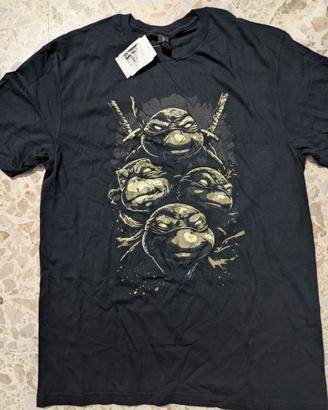T-shirt nuova Qwertee Tartarughe Ninja M