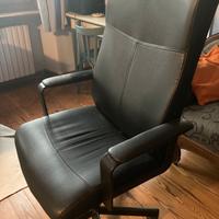 sedia da ufficio in ecopelle