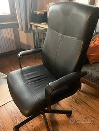 sedia da ufficio in ecopelle