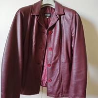 Giacca donna in vera pelle - Bordeaux