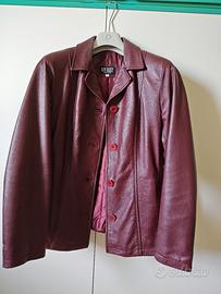 Giacca donna in vera pelle - Bordeaux