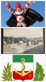 Cartolina bagnanti Viareggio 1922, viaggiata
