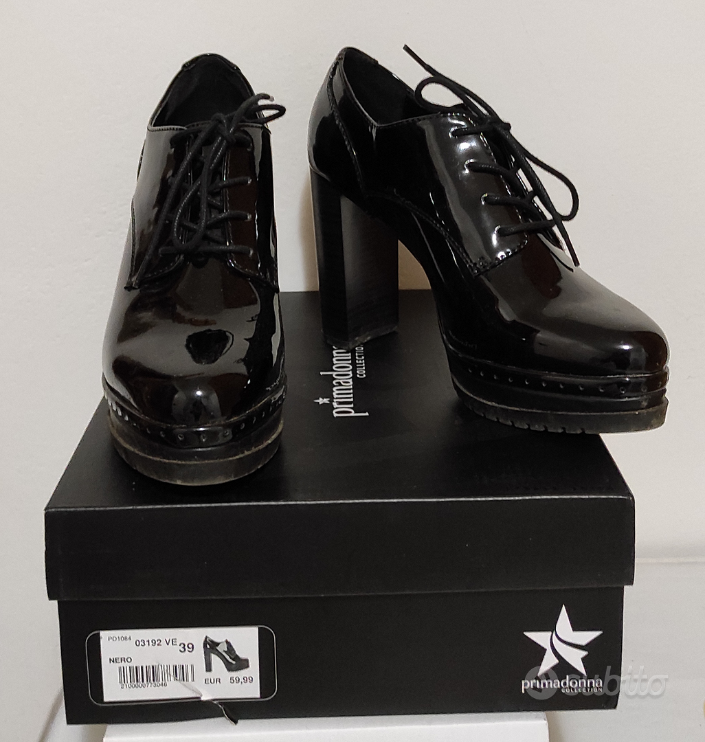 Scarpe francesine lucide nere 39 Abbigliamento e Accessori In