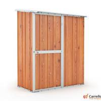 Casetta box giardino Acciaio 155x100 fin legno