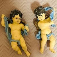 Putti’Angeli’ in ceramica/resina anni/40