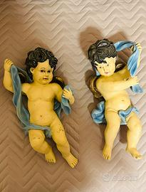 Putti’Angeli’ in ceramica/resina anni/40