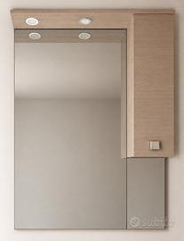 Specchiera da bagno  con pensile laterale