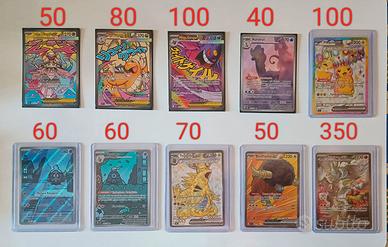 Carte Pokémon di varie espansioni.