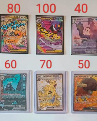 Carte Pokémon di varie espansioni.